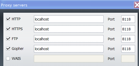 tor proxy settings for opera