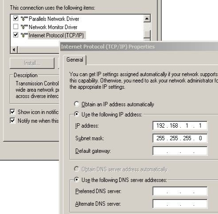 microsoft loopback adapter ip screenshot