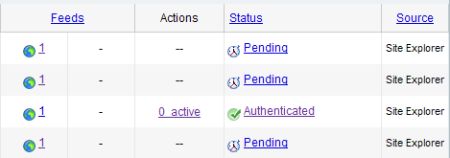 yahoo site explorer status