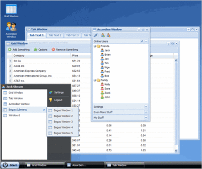 extjs desktop screenshot