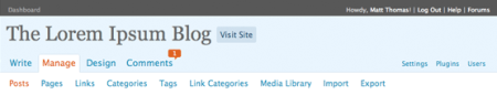 wordpress navigation menu