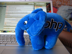 php elephphant with headphone