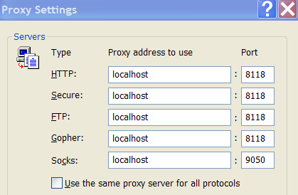 tor proxy settings for internet explorer IE