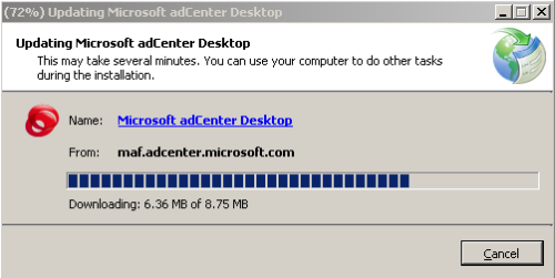 updating microsoft adcenter desktop client