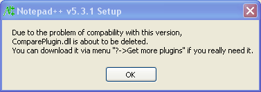 notepad plus npp compare plugin deleted