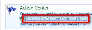 control panel change user account control windows 7