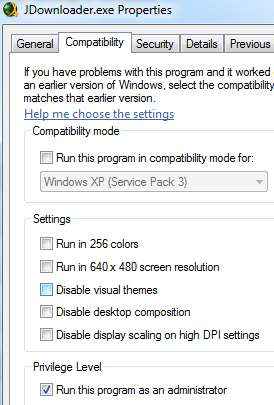 jdownloader compatibility properties windows 7