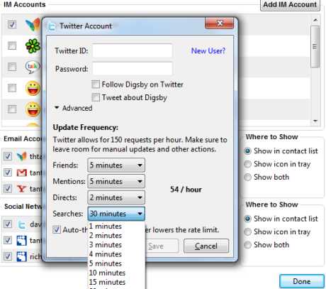 digsby twitter software client account