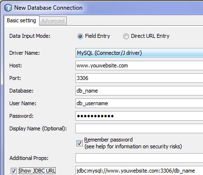 Use mysql to connect to remote database