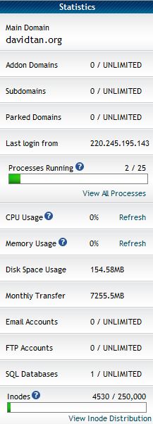 hostgator cpanel web statistics