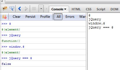 jquery debug firebug console