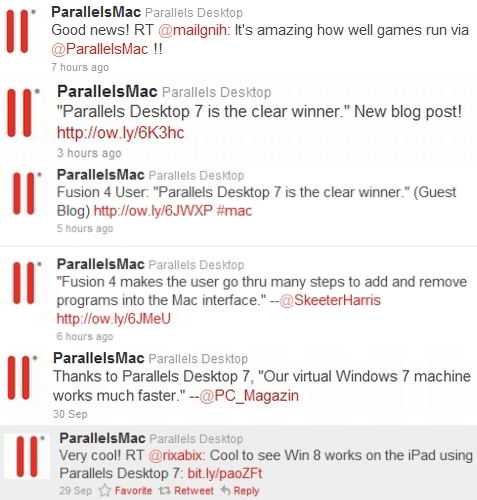 parallels desktop mac tweets